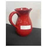 Vintage Water Pitcher, Italy, Red Clay Pottery,