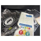 Black and white table clothes plastic