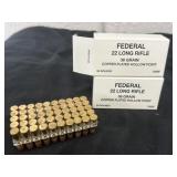 2 Federal 22 Long Rifle 36 Grain 50 Rounds Per
