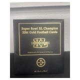 Super Bowl xl champion 22kt gold football cards