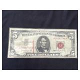 1963 $5 Dollar Red Note