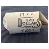 Full Roll of 1972 Eisenhower Dollars (20)