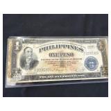 One Silver Peso USA Victory Note over Japan