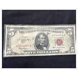 1963 $5 Dollar Red Note