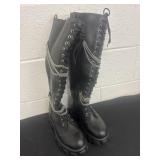 Size 8 black chain boots.
