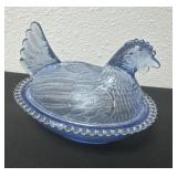 Vintage Indiana glass hen on nest 7ï¿½