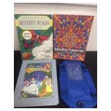 Disney book and coloring books with bag