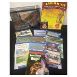 Group of books, Native American set and puzzle