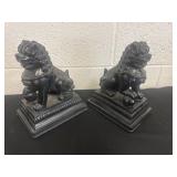 Vintage Foo Dogs Statue Chinese Fengshui Set of 2