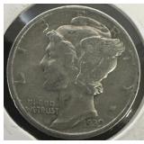 1939D Mercury Dime