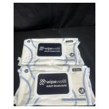 2 new wipes well adult wipes