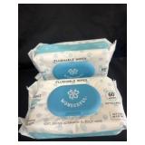 2 new flushable wipes