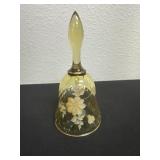 7ï¿½ Fenton Hand Painted Yellow Glass Bell - Yellow