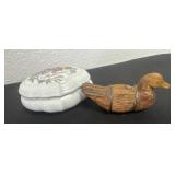 Memories trinket box with wood duck
