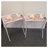 Two vintage t v trays