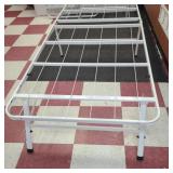 Queen platform base bed white.