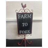 21ï¿½ rooster chalk board sign