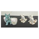 porcelain Donkey figurines and Vintage Italian D