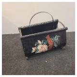 Vintage metal magazine rack