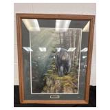 Rocky Outcrop Black Bear Signed Print 32x26