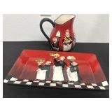 18ï¿½x10ï¿½ platter and 9ï¿½ pitcher