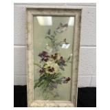 20x10.5 vintage Floral Framed Picture