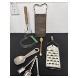 Group of vintage kitchen graders and measuring