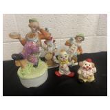 Group of clown figurines
