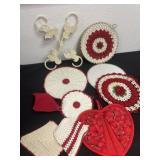 Group of vintage hot pads