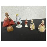 Vintage Hand Painted Lusterware Porcelain 3pc Man