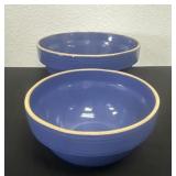10ï¿½ and 7ï¿½ ANTIQUE MEDIUM BLUE STONEWARE CROCKERY