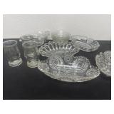 Group of candy dishes and custard dishes and 3