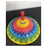 Vintage LBZ Plunger Metal Spinning Top Toy