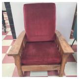 Adjustable back solid wood chair