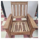 Adjustable back solid wood chair no cushions