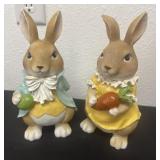 2 10ï¿½ bunny statues