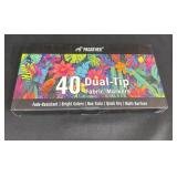 New 40 dual tip fabric markers