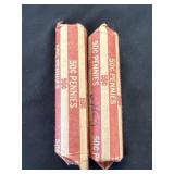 2 Full Rolls of Copper Pennies