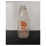 Vintage glass home dairy bottle