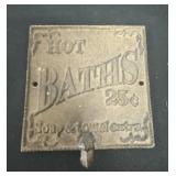 5ï¿½x5ï¿½ Cast Iron Hot Baths 25 Cents Towel Hook