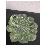 8ï¿½ Vintage Indiana Green Depression Glass Pebble