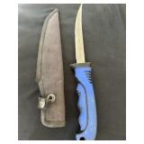 Blue Handle Filet Knife with Sheath Case