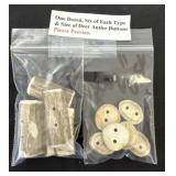 One dozen six of each type in size of deer antler