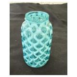 Vintage Blue Glass S&P Shaker No Top