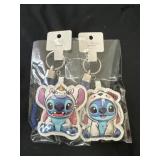 2 New Stitch Plush Keychains