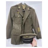 WWII Army Air Force Jacket with Hat, See Pics