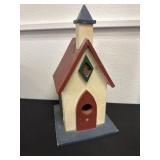 15ï¿½ church wood bird house.