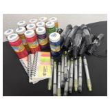 Bubbles, mister, high lights and sticky notes