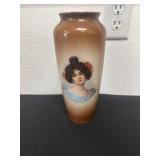 10 1/4' German Porcelain Portrait Vase C.Tielsch