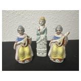 vintage Victorian-style porcelain figurines